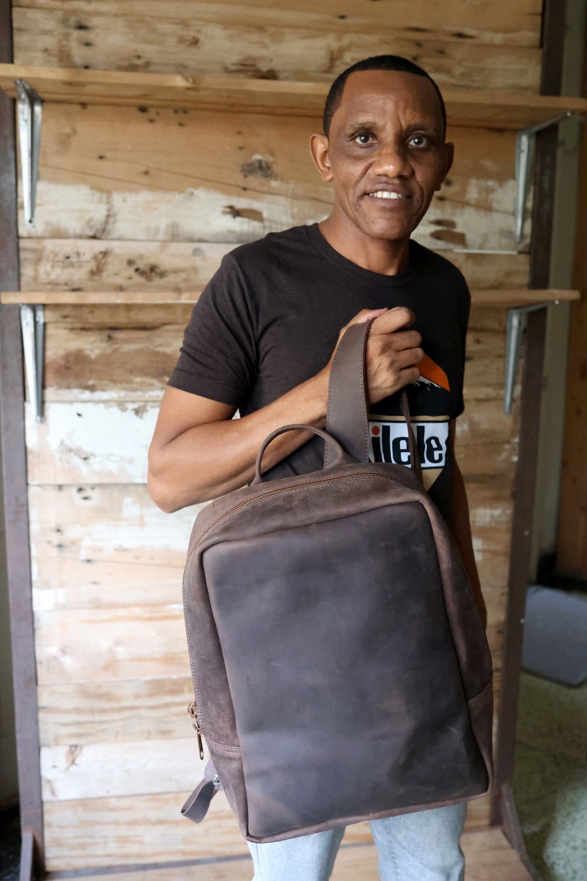 All Leather Professional Book Bag