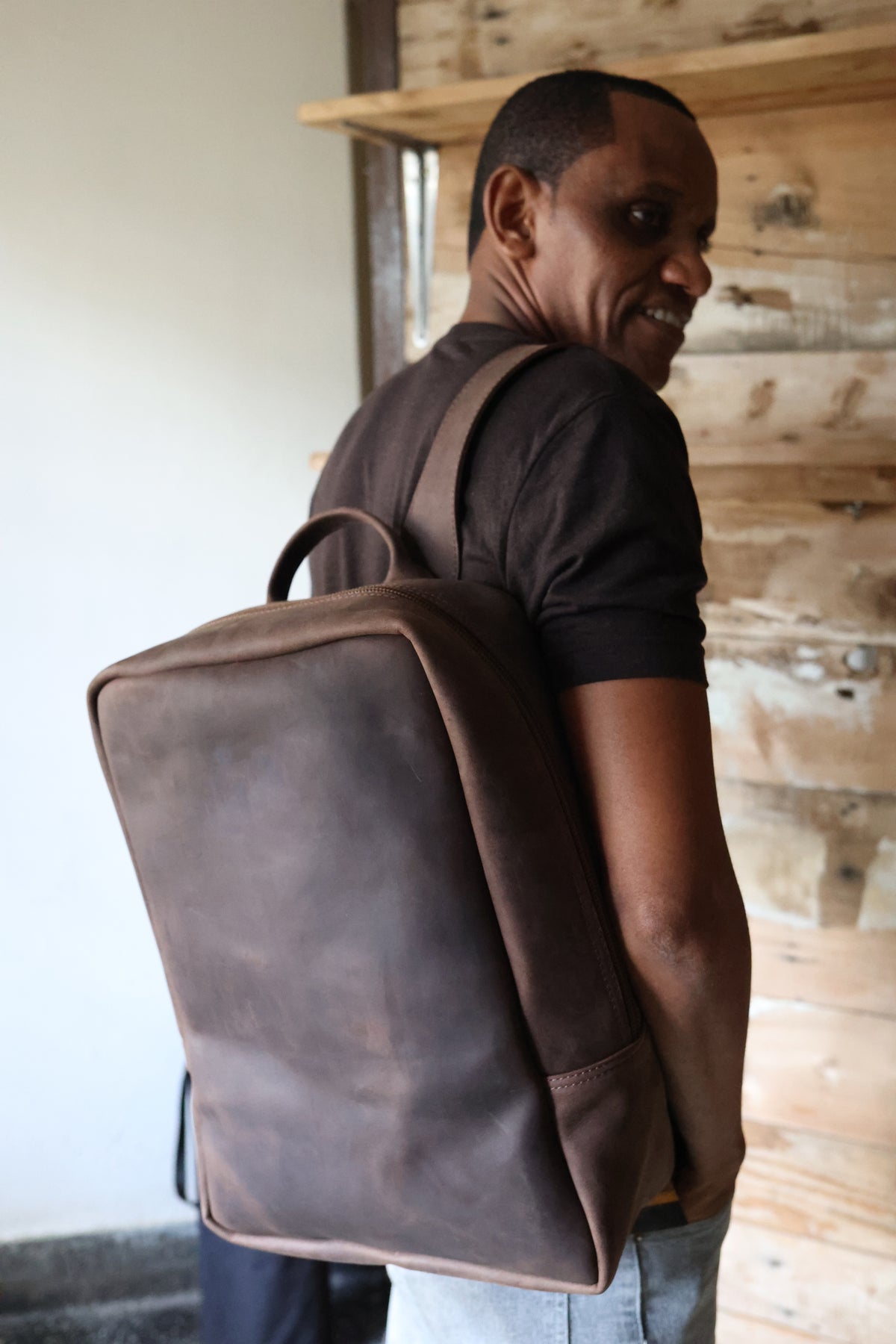 All Leather Professional Book Bag