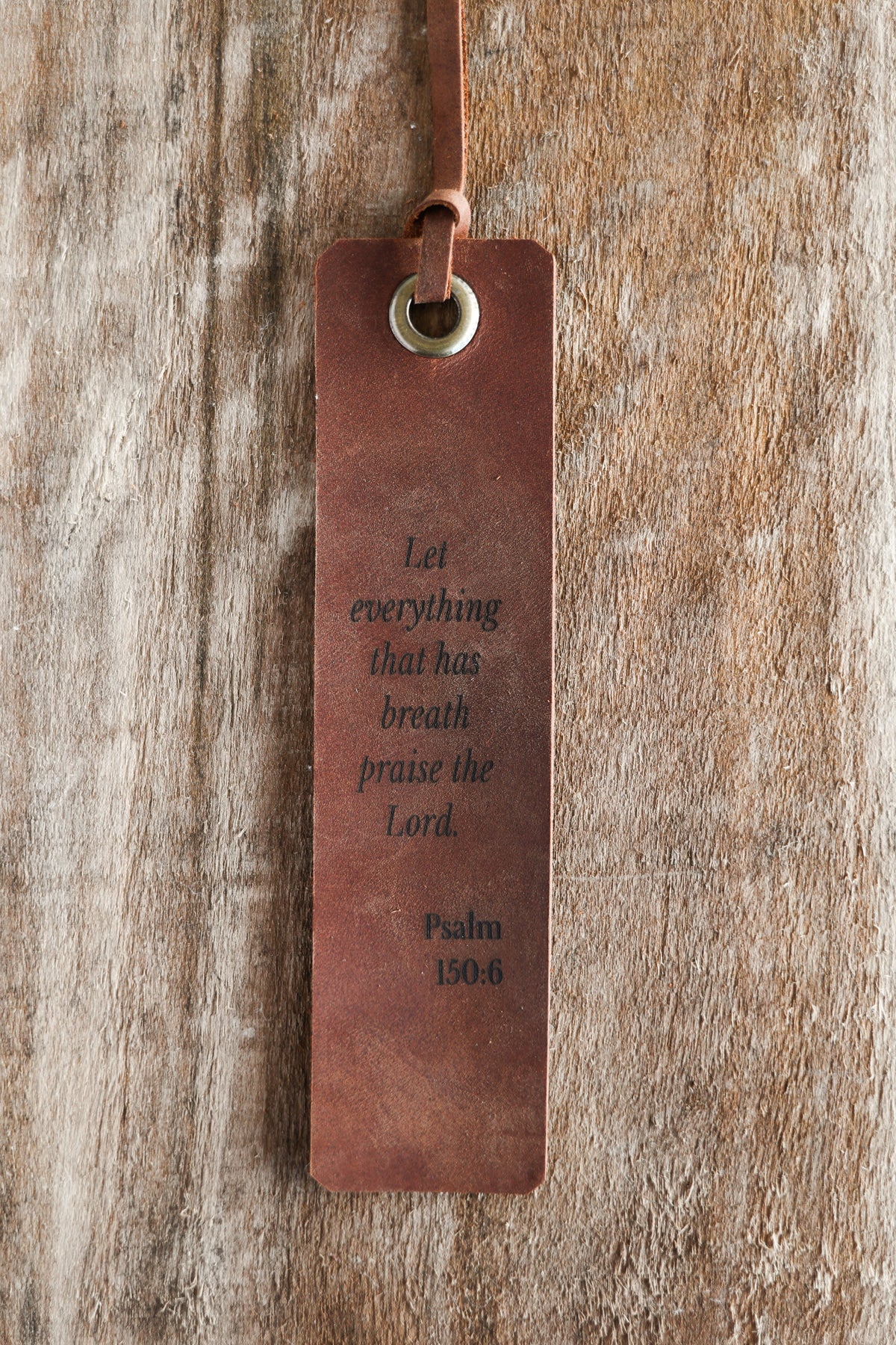 Praise the Lord Leather Bookmark