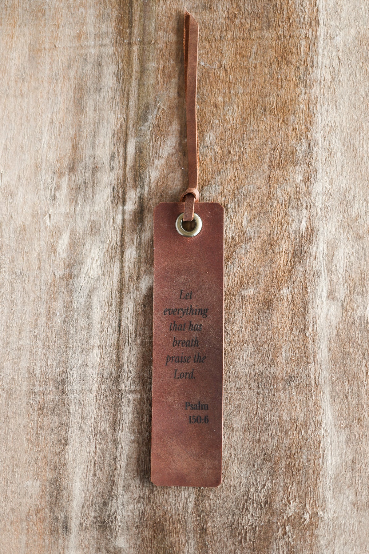 Praise the Lord Leather Bookmark