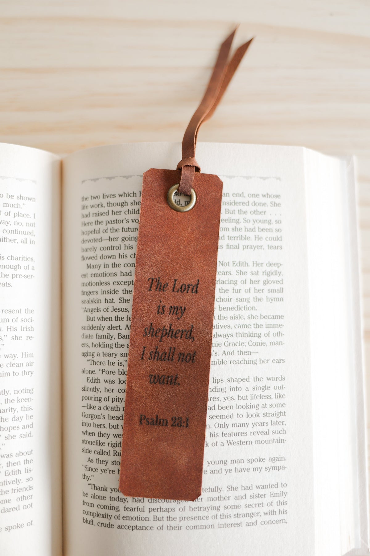 The Lord is my Shepherd Leather Bookmark