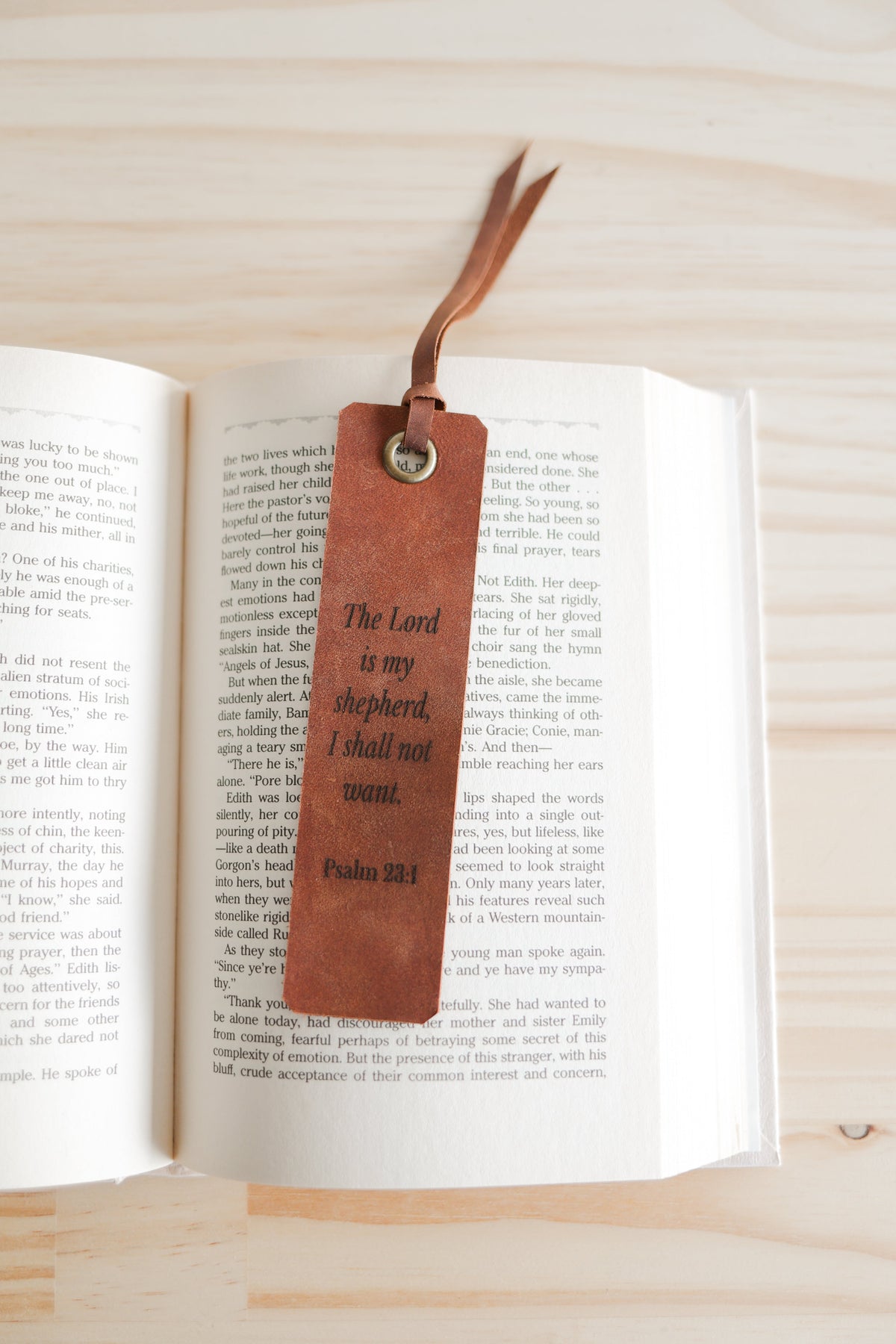 The Lord is my Shepherd Leather Bookmark