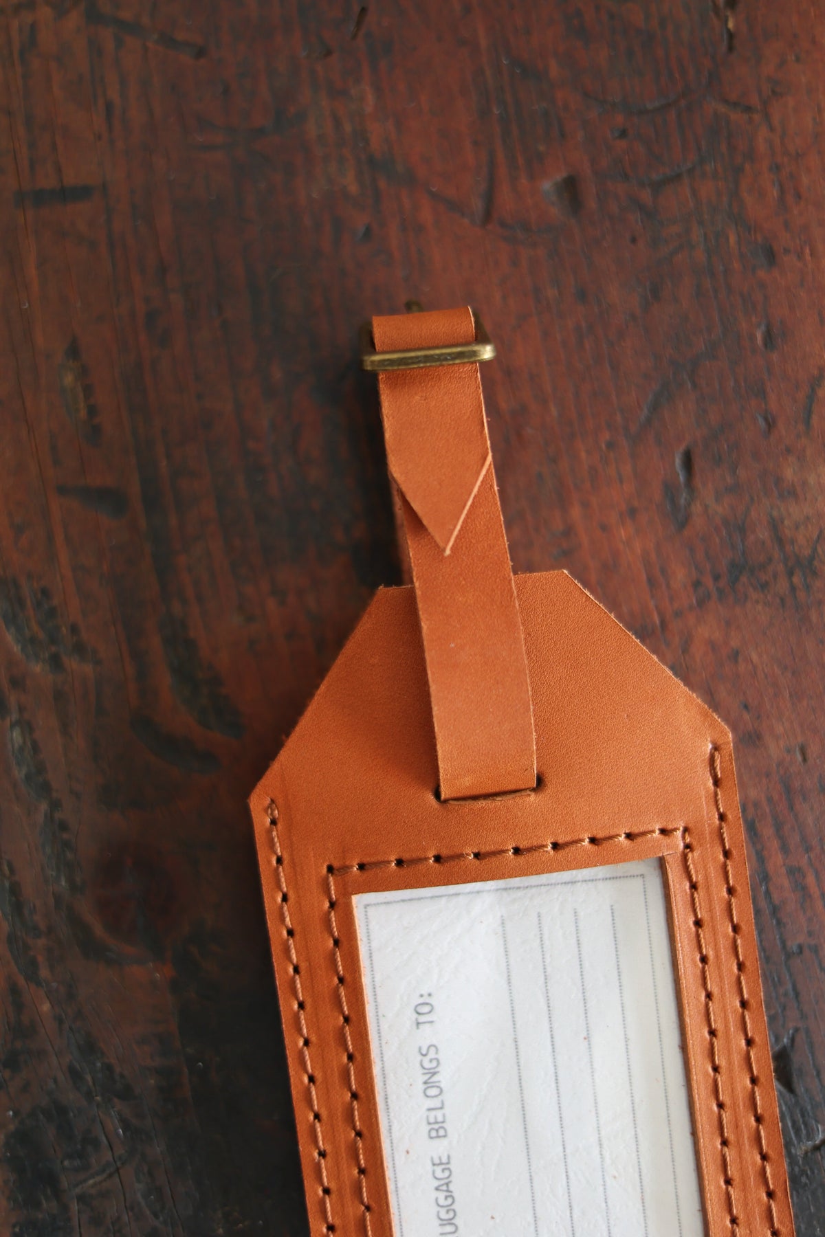 Cognac Luggage Tag