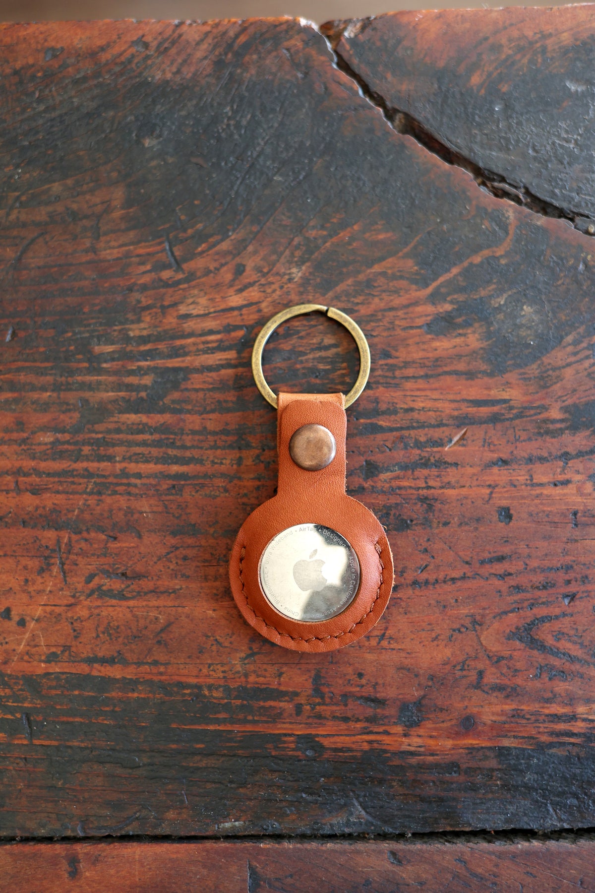 Leather AirTag Keychain