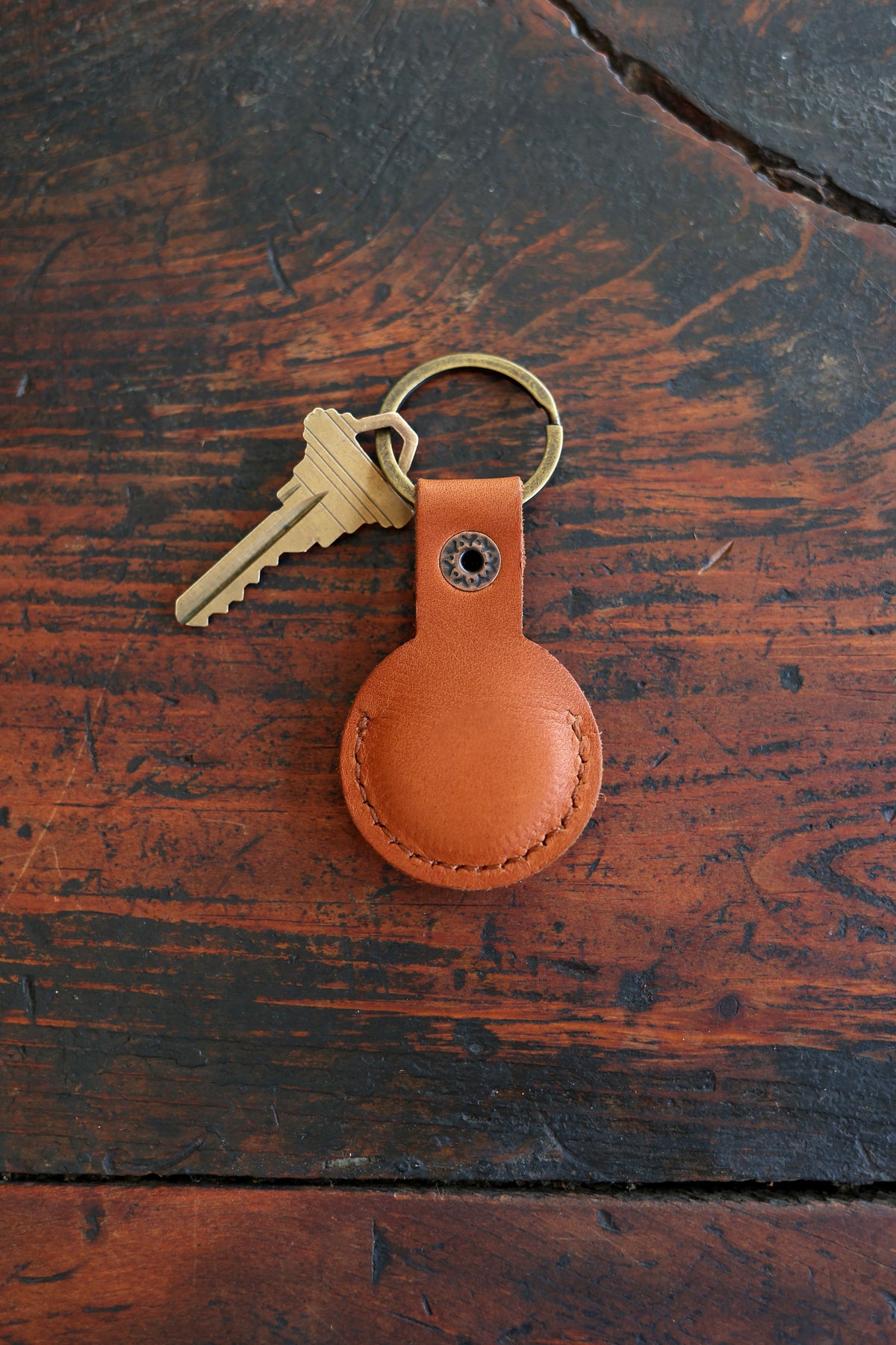 Leather AirTag Keychain