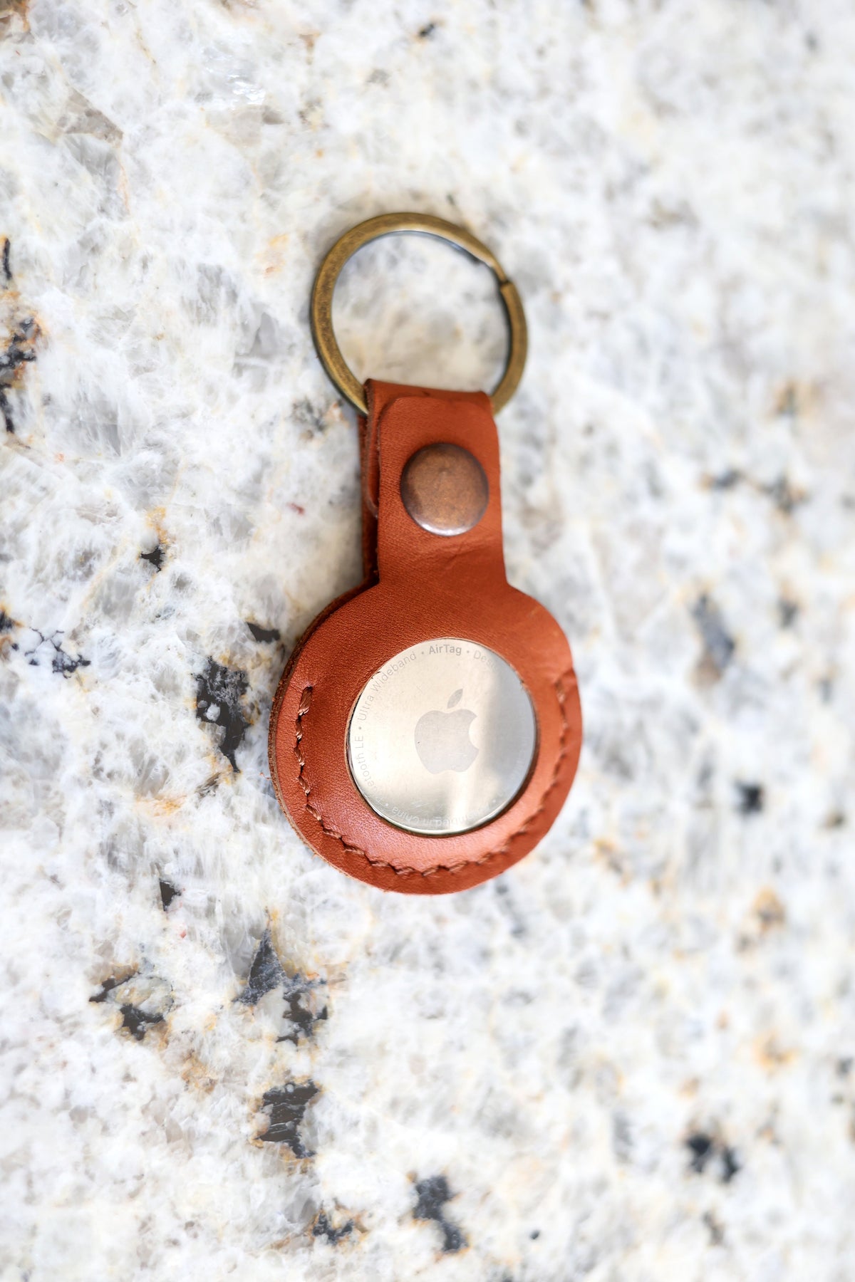 Custom Leather AirTag Keychain