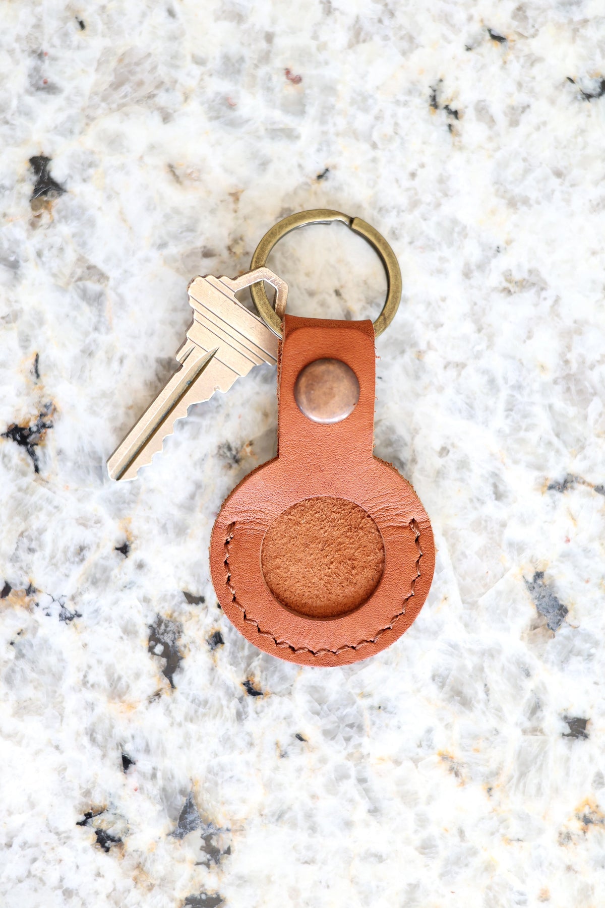 Leather AirTag Keychain