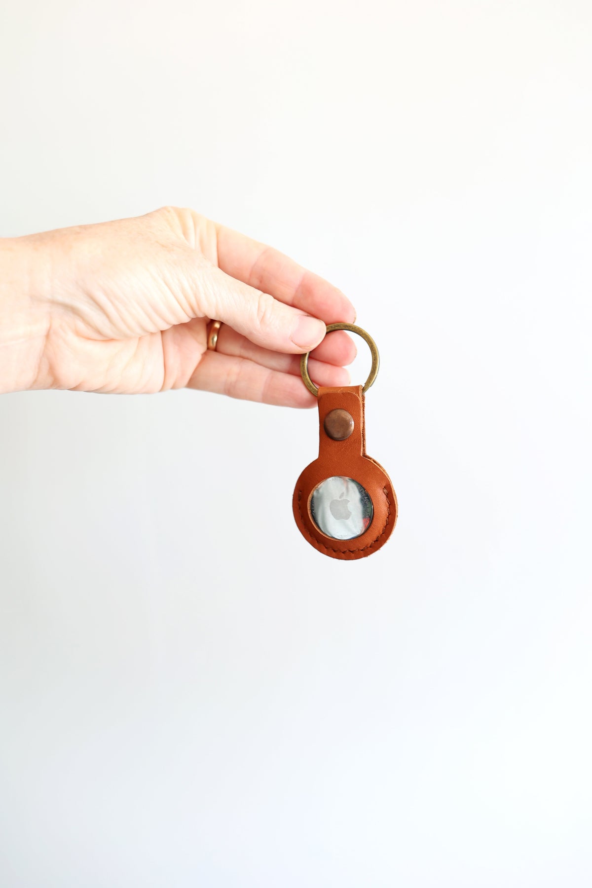 Leather AirTag Keychain