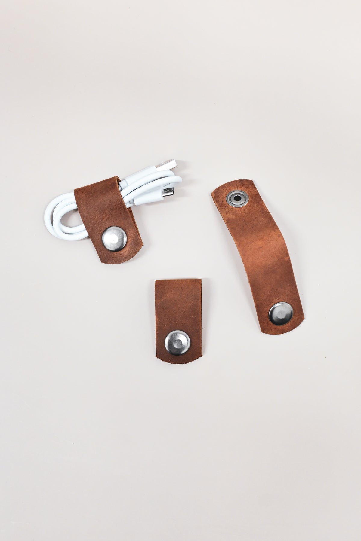 Leather Cord Keepers | set of 3