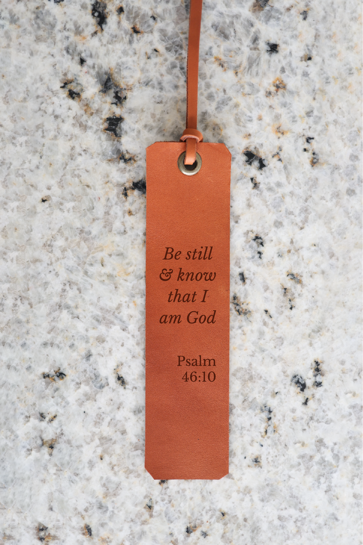 Be Still &amp; Know Leather Bookmark