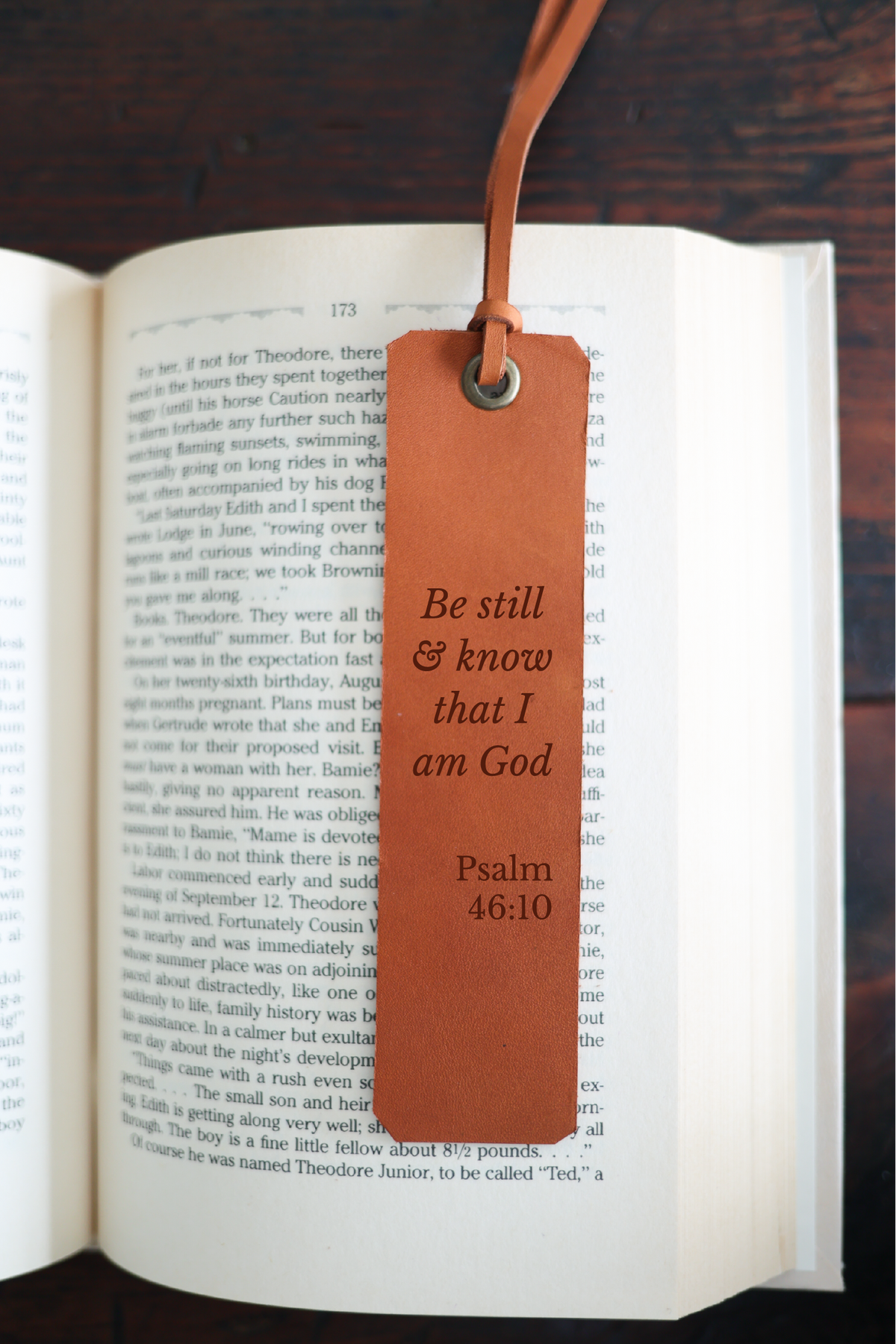 Be Still &amp; Know Leather Bookmark