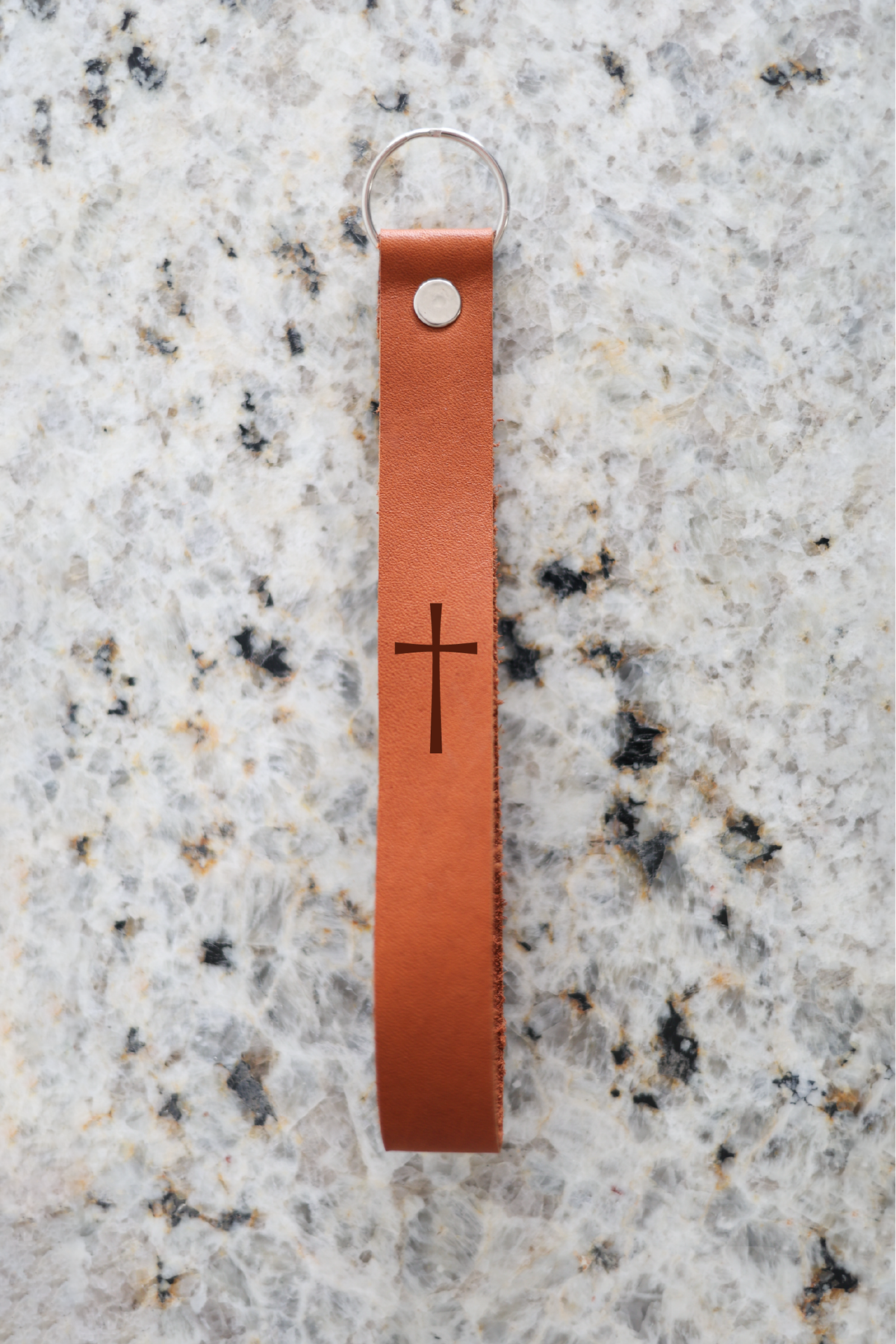 Cross Wristlet Engraved Leather
